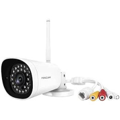 „Foscam G4P“ – lauko IP kamera 4 MP – „Wi-Fi“ stebėjimo kamera su naktiniu matymu 20 m – „Full HD 2K“ – judesio aptikimo 1 pakuotė (1 pakuotė)