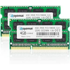 DUOMEIQI 8GB 4GBx2 PC3-10600S DDR3 1333 RAM 2Rx8 204pin 1,5V CL9 4GB Aggiornamento di Memoria 2011 m. pradžioje / pabaigoje 11 Mac