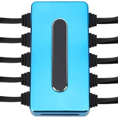 RGB ventiliatoriaus šakutė, kompiuterio korpuso ventiliatoriaus valdiklis 4 kontaktų, ventiliacijos valdiklio procesoriaus ventiliatoriaus skirstytuvas (RGB)