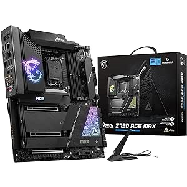 MSI MEG Z790 ACE MAX pagrindinė plokštė, E-ATX – palaiko 12, 13 ir 14 kartos Intel Core procesorius, LGA 1700, DDR5 7800+MHz/OC, PCIe 5.0 x16, M.2 Gen5, dvigubą 2.5G LAN, Wi-Fi7 , „Thunderbolt 4“.