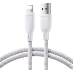 Kabelis iPhone USB-A - Lightning 3A Multi-Color Series 1m baltas