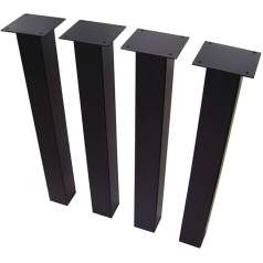 ‎Cm Furniture CM baldai - Stalo rėmas metalinis plienas modernus | Stalo kojos juodos spalvos - Stalo bėgeliai 4 vnt. H 72 cm - 6 x 6 cm, skirti rašomajam valgomojo stalui, konferencijų stalui, virtuvės stalui - lengvai surenkamas