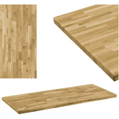 Vidaxl Ąžuolinis stalviršis 44mm 120x60cm medinis stalviršis kavos staliukui valgomojo stalui
