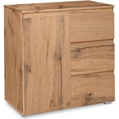 Newfurn Nikita Five Sideboard Natural Sideboard Highboard Multi-Purpose Cabinet II 80 x 80 x 40 cm (plotis x aukštis x gylis) II, medaus ąžuolas Dekoras Medaus ąžuolas Svetainė Miegamasis Miegamasis Valgomasis