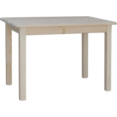 K Koma koma Valgomasis stalas Virtuvės stalas Pušies masyvo restoranas 60 x 120 cm Neapdorotas