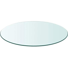 Wakects Stiklinis stalviršis, apvalus stiklinis stalviršis, apsauginis stiklas iš grūdinto stiklo, storis 8 mm, skersmuo 60 cm