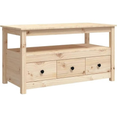 Vidaxl Kavos staliukas su laikymo vieta Šoninis staliukas Svetainės staliukas Kavos staliukas Sofos staliukas Arbatos staliukas Svetainės staliukas 102 x 49 x 55 cm Pušies masyvo mediena