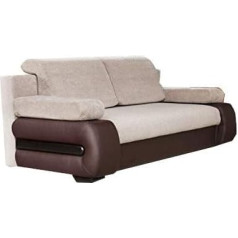 Meublo mb-moebel York - Sofa su miegojimo funkcija, ištraukiama sofa-lova, svetainės sofa-lova (smėlio + ruda)