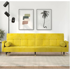 Junzai Sofa lova, Sofa lova, Sofa lova, Svetainės sofa, Svetainės sofa, Svetainės sofa, Svetainės sofa, Sofa svečių kambarys su pagalve, Geltonas aksomas