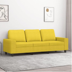Lapooh 359404 3 vietų sofa, šviesiai geltona, 180 cm, audinys, poilsio sofa, sofos ir kušetės, poilsio sofa, svetainės sofa, sofa su miego funkcija