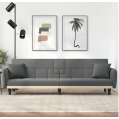Zeyuan Sofa lova su gėrimų laikikliais Tamsiai pilka audinio sofa su miego funkcija, Sofa lova, Sofa lova, Sofa lova, Sofa lova, Sofa lova, Sofa lova, Sofa lova, Gyvenimo sofa, Svetainė Svetainė