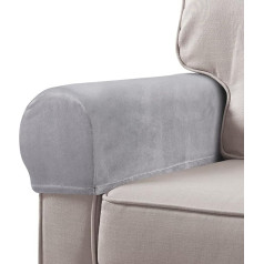 WINOMO porankių dangteliai Stretch Non-Slip Furniture Protector Armchair Slipcovers for Recliner Sofa Chairs 2 Pack (Grey)
