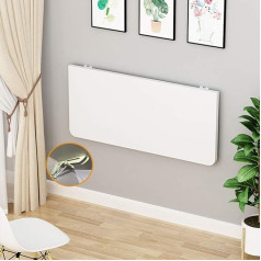 Lqssa Medinis sieninis sulankstomas darbo stalas kampinis stalas, sulankstomas stalas su lapais, dvigubos atraminės pusės, baltas/80 * 50 cm/31 * 20 colių