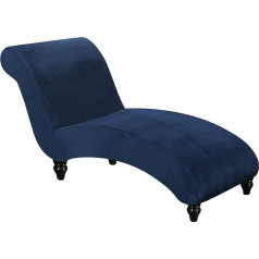 Chaise Lounge dangtelis Velvet Chaise Longue Slipcover Prabangūs Chaise kėdžių dangteliai gyvenamajam kambariui Interjero baldų dangtelis Slipcovers už Chaise Lounge Ultra Soft skalbimo mašina (Navy)