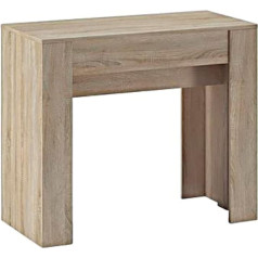 Skraut Home Išskleidžiamas medinis konsolinis stalas Buko mediena 78 x 90 x 50 cm
