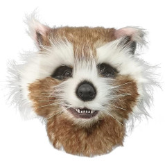 KAWAAI Realistinis Galaxy Raccoon kailio visą veidą latekso kaukė gyvūnų Helovinas Cosplay Velykų maskaradas rekvizitas rudos spalvos suaugusiems