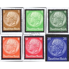 Prophila Collection Deutsches Reich 548-553 (visa laida) mint ** MNH 1934 m. Hindenburgo gedulas (pašto ženklai kolekcininkams)