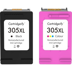 Cartridgeify 305 XL rašalo kasetė, suderinama su HP 305 305XL rašalo kasete (juoda, trijų spalvų), skirta 
