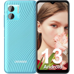 DOOGEE N50 Android 13 Smartphone [2023], 15 GB + 128 GB, 50 MP AI kamera 1TB TF, 4200 mAh darbinis telefonas, 6,52 Zoll HD+, Fingerabdruck, Smartphone wirtschaftlich OTG/GPS Handy