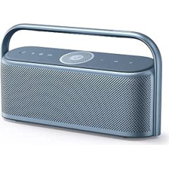 soundcore Motion x600 Bluetooth grotuvas, Hi-Res erdvinis garsas 50W raumeningas garsas IPX7 Wasserschutz 12h Wiedergabe Pro EQ Tragegriff AUX-IN (juodas)(Generalüberholt)