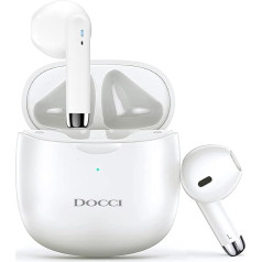 Docci Bluetooth Kopfhörer kabeliu ausinės ausinės ausinės (Weiß)