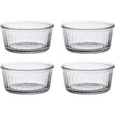 Duralex 6008AC04C1111 Ovenchef Ramequin Auflauf-, Souffléförmchen, 130ml, stiklinė, skaidri, 4 Stück