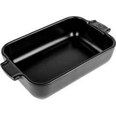 PEUGEOT - Stačiakampis keraminis kepimo indas - 22 cm x 11,3 cm x 5,1 cm - Talpa: 0,85 l - 10 metų garantija - Prancūzų gamybos - Satininė juoda