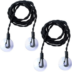 AYNKH Kelionės drabužių linija 2 Pack Easy Hang Extendable Travel Clothes Line with Hook Suction Cup for Outdoor Camping