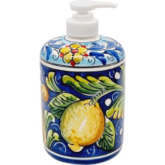 Sicilia Bedda - Caltagirone keramikinis skysto muilo laikiklis - rankų darbo - aukštis 15 cm (citrinos)