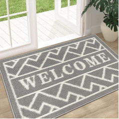 Enyhom Dirt Trapper Mat, 60 x 90 cm, pilkas, plaunamas kilimėlis vidaus ir lauko neslystančiam kilimėliui prie lauko durų, įėjimo kilimėliui, švariam kilimėliui prie įėjimo, koridoriuje, sode