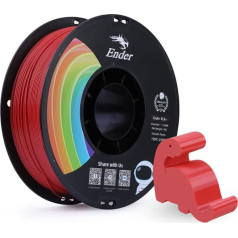 Creality Ender PLA+ gija 3D spausdintuvams, 1,75 mm 3D spausdinimo gija, 1 kg ritė, matmenų tikslumas +/- 0,02 mm, tinka daugumai FDM 3D spausdintuvų, raudona