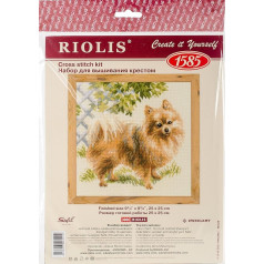 Riolis Pomeranijos siuvinėjimo kryželiu rinkinys, Baumwolle, įvairiaspalvis, 25 X 25 X 0,1 cm