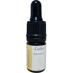 LIDKOR Immortelle eterinis aliejus 5 ml - Helichrysum Italicum - 100 % natūralus aliejus difuzoriui arba aliejiniam degikliui - neskiestas, be alkoholio - veganiškas - ekologiškas kosmetikos ir aromaterapinių žvakių priedas