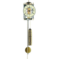 Hermle Uhrenmanufaktur Skelett-Pendelwanduhr, Schmiedeeisen, auksas