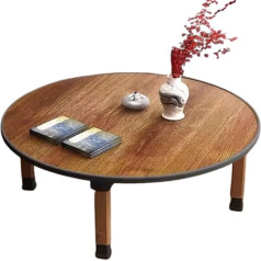 Wiklmoth Sulankstomas apvalus arbatos kavos staliukas Japoniško stiliaus žemas stalas Sulankstomas valgomojo stalas Studijos mažas stalas Tatami sėdi ant grindų Miegamasis