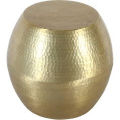 Casa Moro Rytietiškas šoninis staliukas taburetė Mohan Gold Skersmuo 45 cm Aukštis 41 cm su kaltu aliuminiu Apvalus kavos staliukas Kaltas Prabangus sofos staliukas Modernus TSV9010