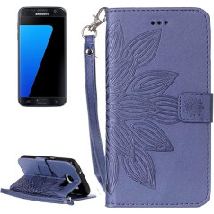 FeiNianJSh Samsung Galaxy S7/G930 Crazy Horse tekstūros pusė gėlių spausdinimo horizontalus Flip odos dėklas su laikikliu ir kortelių lizdais ir pinigine bei dirželiu