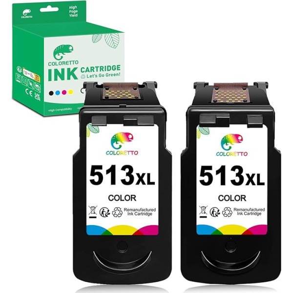 COLORETTO 513 XL spausdintuvo kasetės, suderinamos su 
