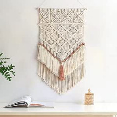 BMIDRUT pakabinamas makramo gobelenas Dream Catcher rankų austi gobelenai Boho sienų meno dekoras Namų sienų dekoras Sienų dekoras