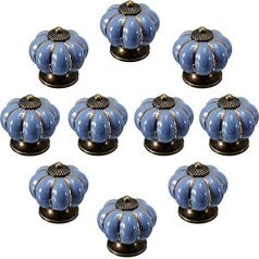 Fbshop (TM) 10 vnt Kūrybinės gražios moliūgo formos keraminės durų rankenėlės spintelės stalčiaus stalčiaus traukimo rankena Virtuvės spintelės durų stalčiaus spintelės traukimo rankenos, spintelės, spintelės, miegamojo vaikų dekoratyvi