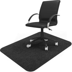 Biuro kėdės kilimėlis, kietmedžio grindų kilimėlis, 119,4 x 88,9 cm, grindų apsauga neįgaliųjų vežimėliams, žaidimų kėdės kilimėlis namams ir biurui (juodas, 47 x 35 colių)