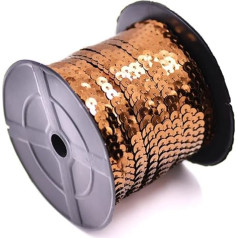 100Y Sequin Chain Rhinestone Ribbon Trim Rhinestone Chain Sewing Crystal Applique Sequin Line Coffee