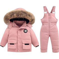 Uwdiohq Mažylis žiemos vaikas mergaitė ir paprastas Snowsuit sniego kelnės ir striukės drabužiai paltas Romper mergaičių vasaros apranga mergaičių mergaičių dovana kūdikių mergaitėms