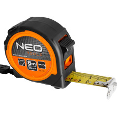 Neo Tools Valcuota plieninė matavimo juosta 8 m x 25 mm, magnetas