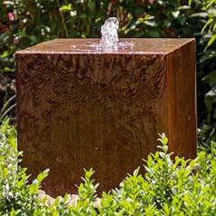 Köhko® Peru 31004 kubo fontanas Corten plieno su LED apšvietimu