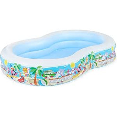 „Intex Swim Center“ pajūrio baseinas – Vaikų baseinas ant žemės – Vaikų baseinas – 262 x 160 x 46 cm – Tinka nuo 3 metų, vienam