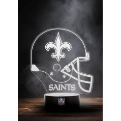 Puikus prekės ženklas New Orleans Saints NFL LED lempos šviesos logotipo šalmo keitimo režimas su 6 skirtingomis spalvomis