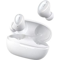 1 DAUGIAU „ColorBuds2“ „Bluetooth 5.2“ ausinių, belaidės, studijinės ausinės, „Bluetooth“, suasmenintas garsas, aktyvios triukšmą slopinančios ausinės, CVC 8.0 aiškiems skambučiams, belaidis įkrovimas, IPX5 (balta)