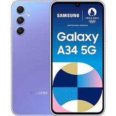 „Samsung Galaxy A34 5G“ išmanusis telefonas 128 GB 16,8 cm (6,6 colio) purpurinė hibridinė lizdas