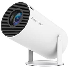 Beamer 4K 1080P Full HD Unterstützt, Mini Projektor Android 11.0 5G WiFi 6 BT 5.0, Smart Projector 200ANSI 8000L Auto Horizontal Trapezoid Correction, Beamer Handy 180°Drehbarer (weiß)